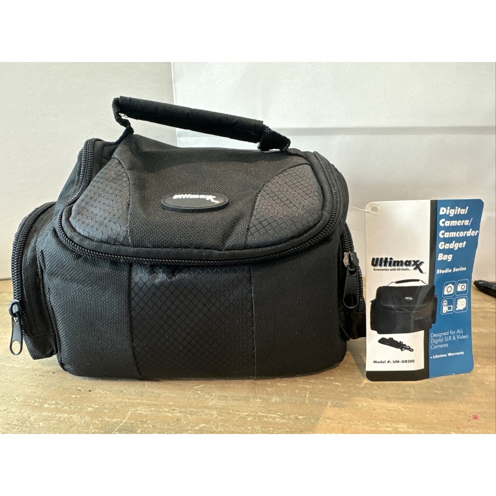 New‎ Ultimaxx Camera Bag Medium Black UM-GB200 Studio Series Padded SLR Case NWT